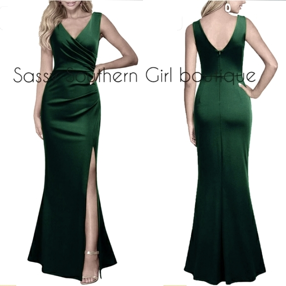 Sassy Southern Girl boutique Dresses Dark Green Maxi Formal Dress